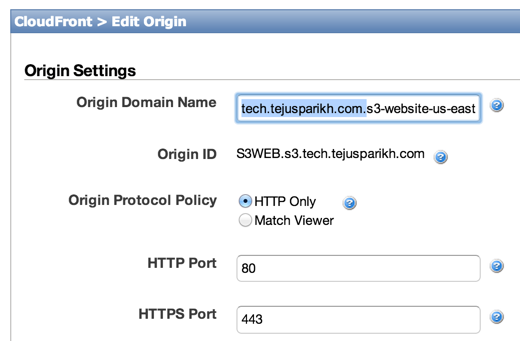 Origin Config